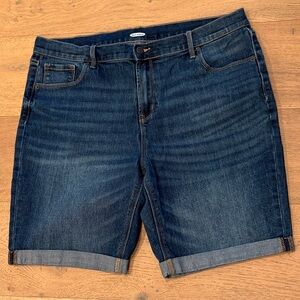 GUC Old Navy Dark Wash Denim Roll-Cuff Shorts
